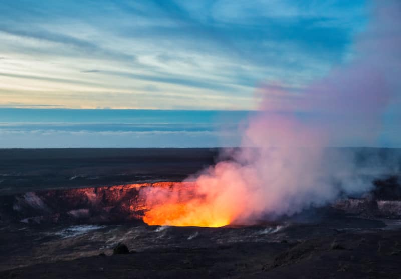 Kilauea Kilauea caldera glowing with lava